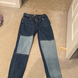PacSun Two Toned ultra high rise slim jeans